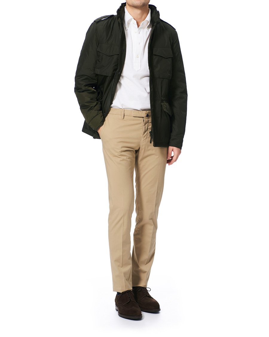 Heren | Broeken | Incotex | Slim Fit Stretch Chinos Sand