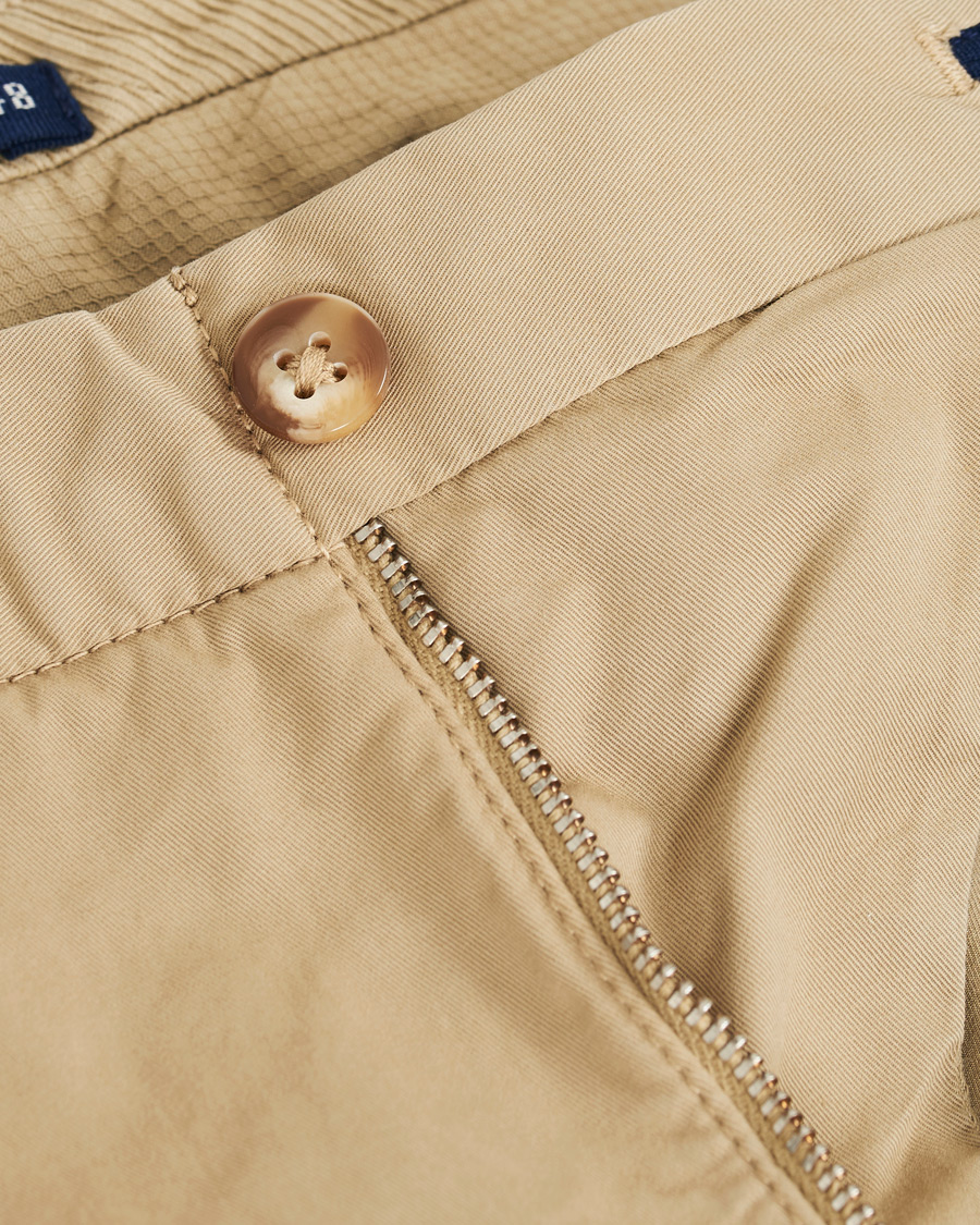 Heren | Broeken | Incotex | Slim Fit Stretch Chinos Sand