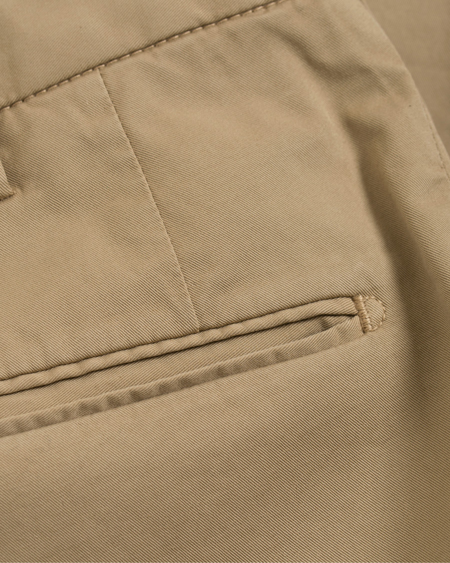 Heren | Broeken | Incotex | Slim Fit Stretch Chinos Sand