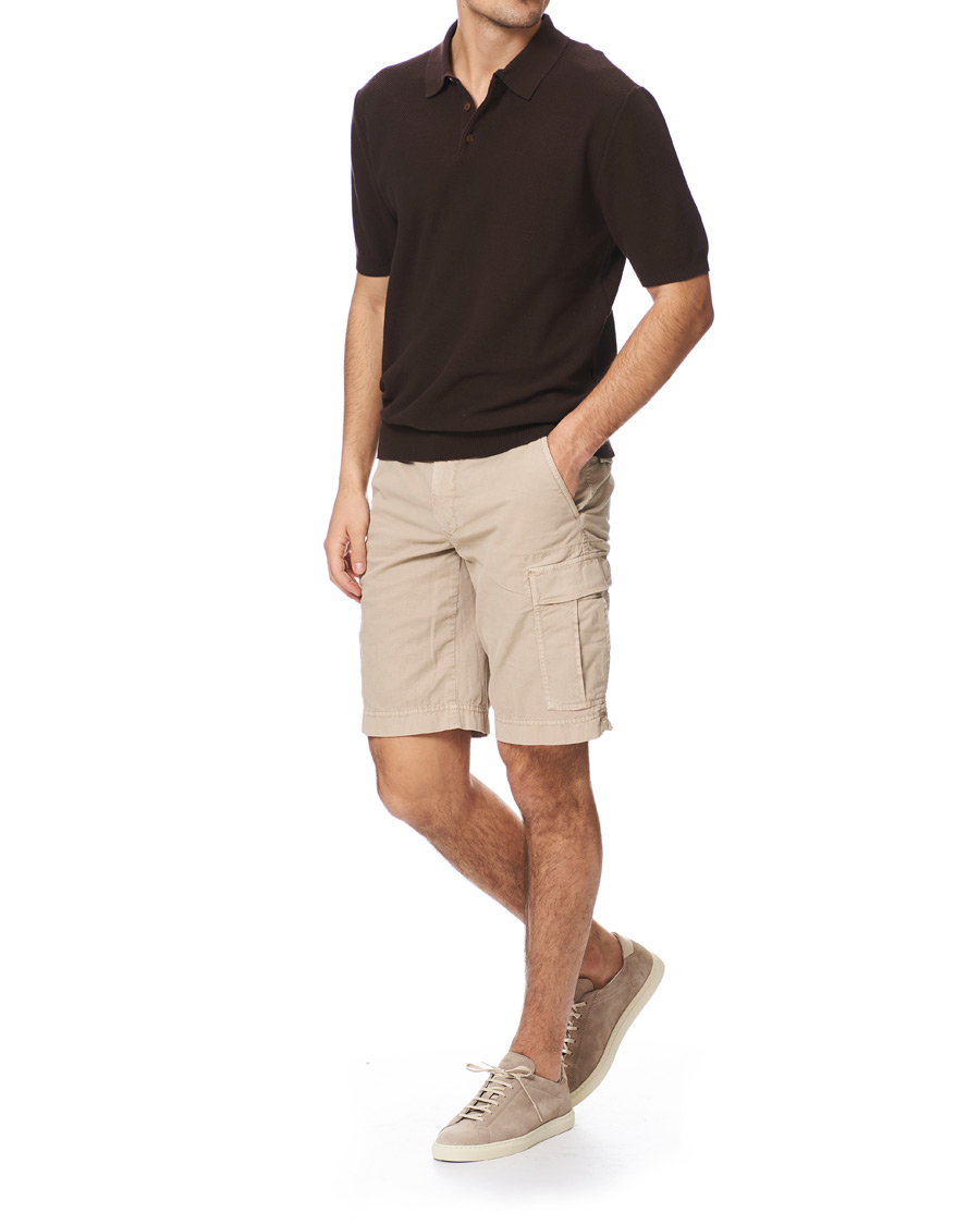 Homme | Shorts | Incotex | Cotton Cargo Shorts Beige