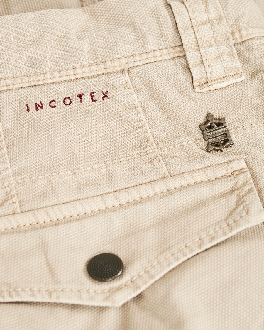 Homme | Shorts | Incotex | Cotton Cargo Shorts Beige