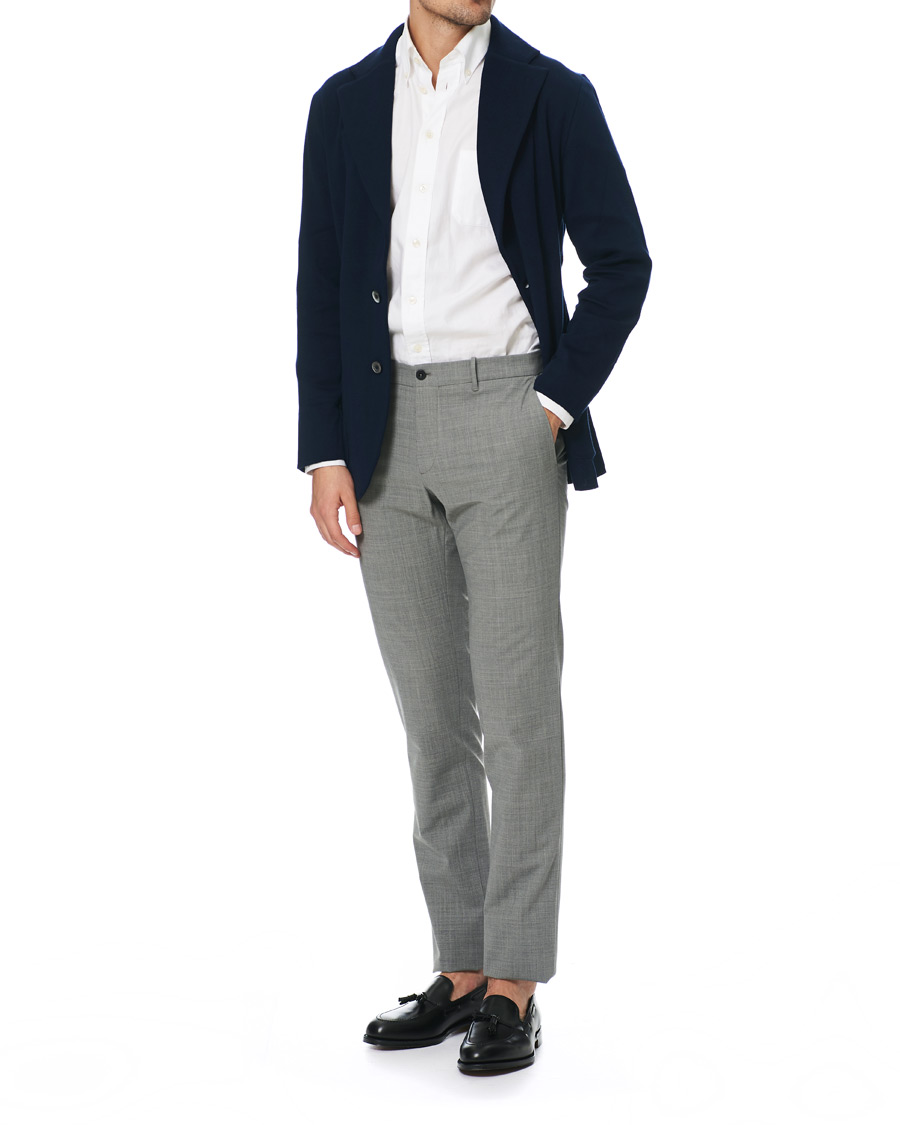 Homme | Pantalons | Incotex | Urban Traveller Techno Wool Trousers Light Grey