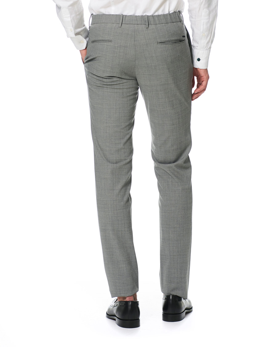 Homme | Pantalons | Incotex | Urban Traveller Techno Wool Trousers Light Grey