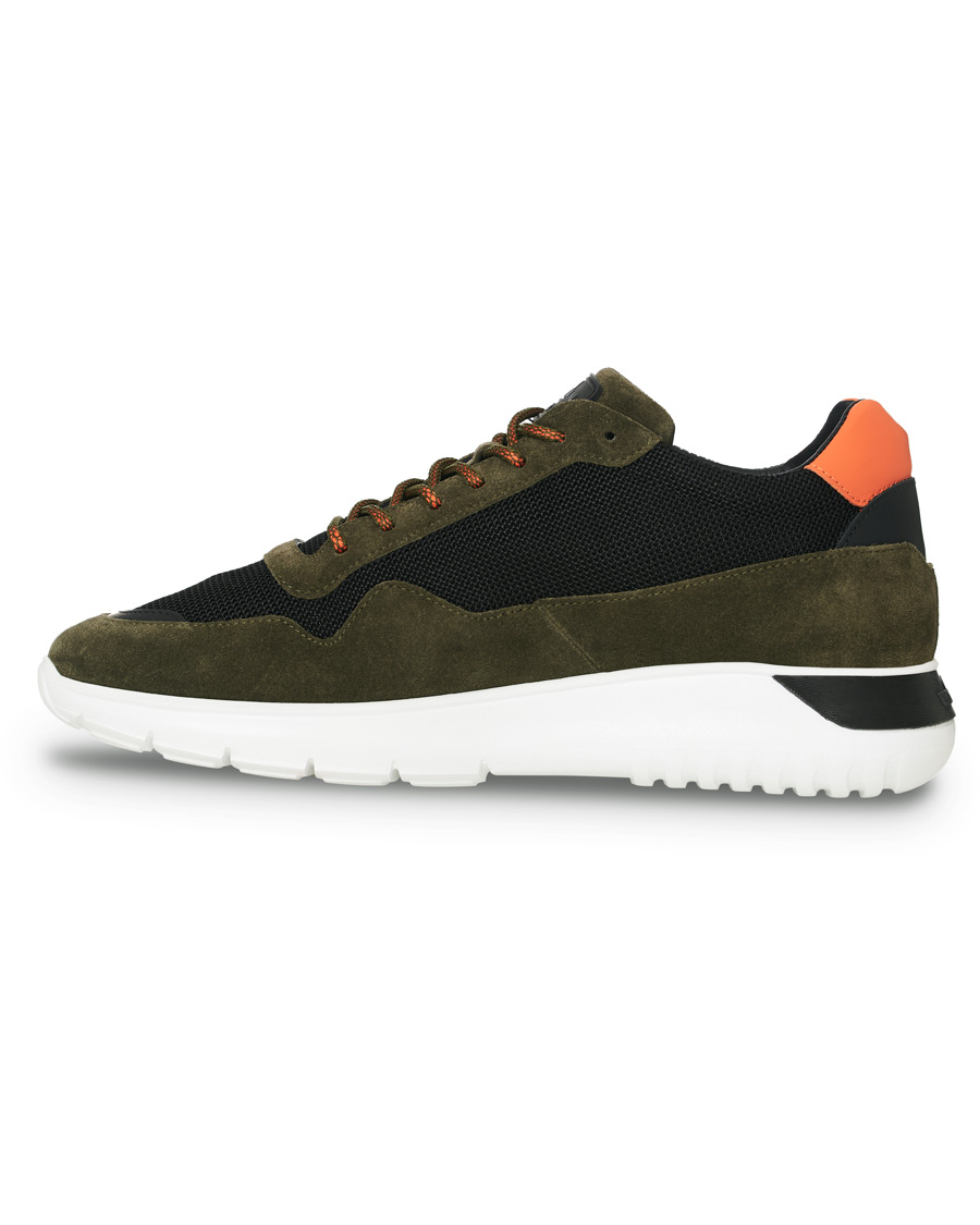 Homme | Hogan Icube Running Sneaker Green/Orange Suede | Hogan | Icube Running Sneaker Green/Orange Suede