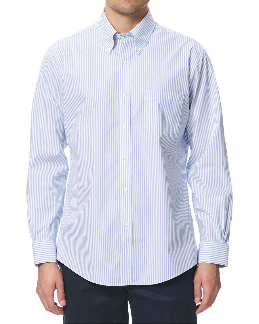 Homme | Chemises | Brooks Brothers | Regent Fit Non Iron Stripe Shirt Light Blue