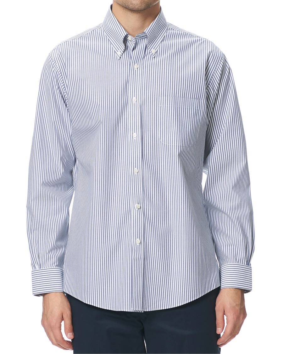 Homme | Chemises | Brooks Brothers | Regent Fit Non Iron Stripe Shirt Dark Blue