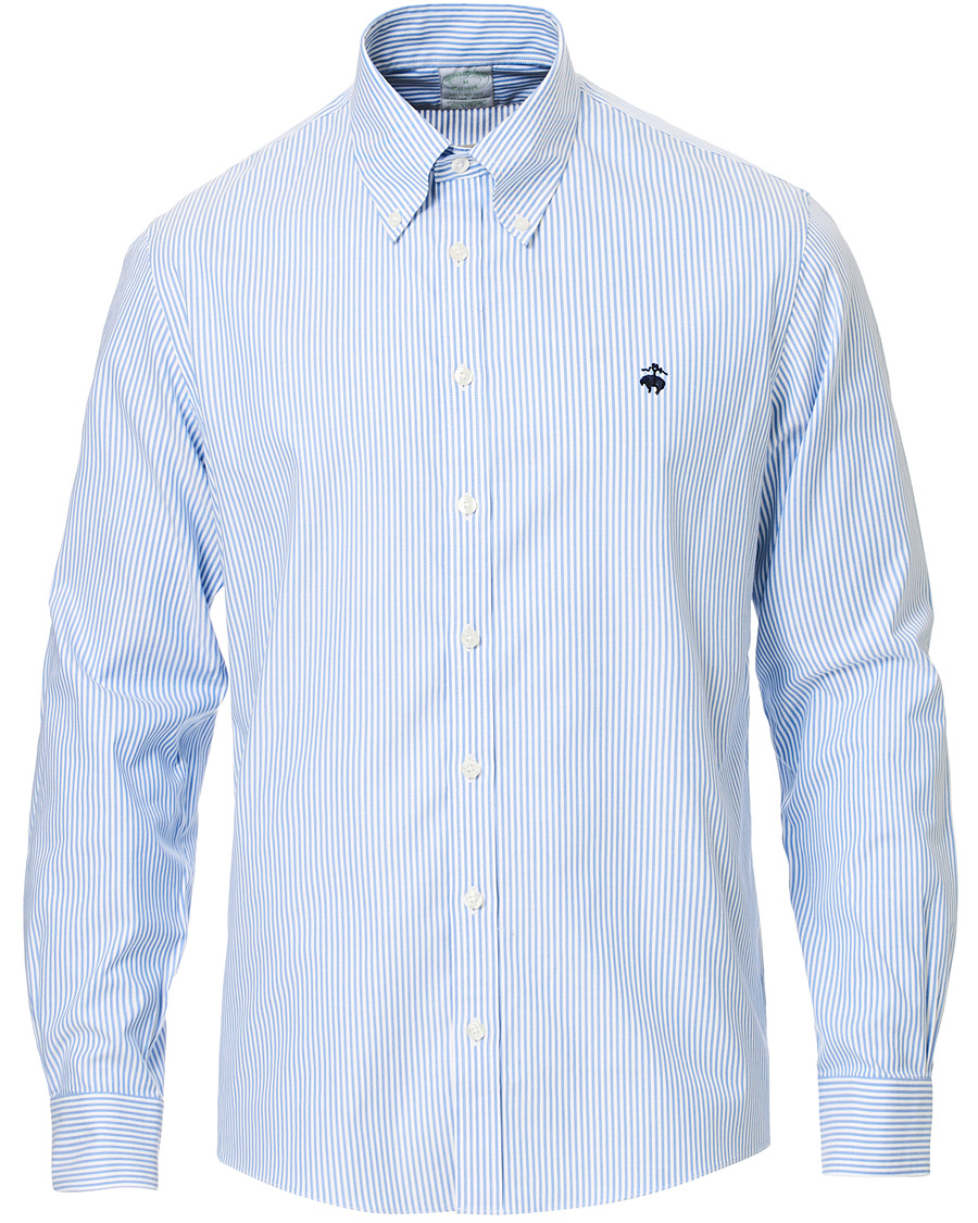Homme | Chemises | Brooks Brothers | Milano Fit Non Iron Striped Shirt Light Blue