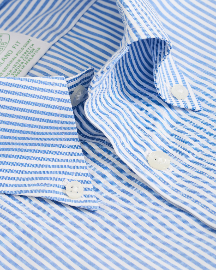 Homme | Chemises | Brooks Brothers | Milano Fit Non Iron Striped Shirt Light Blue