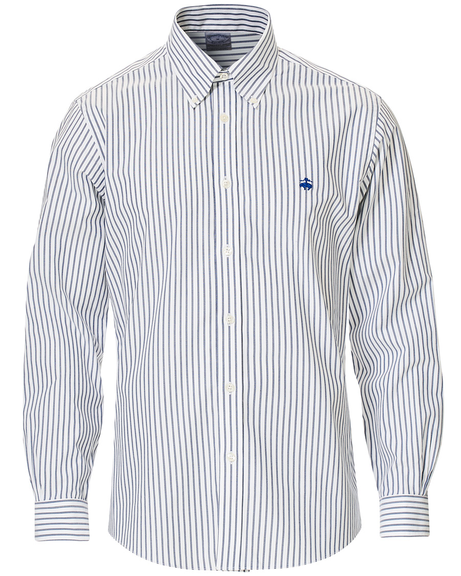 Heren | Overhemden | Brooks Brothers | Regent Fit Non Iron Sport Button Down Shirt Dark Blue