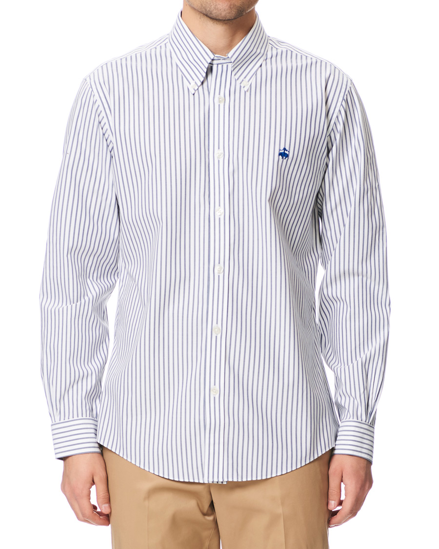 Heren | Overhemden | Brooks Brothers | Regent Fit Non Iron Sport Button Down Shirt Dark Blue