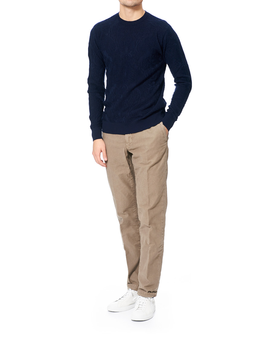Heren | Truien | Etro | Tonal Embroidery Knitted Sweater Dark Blue