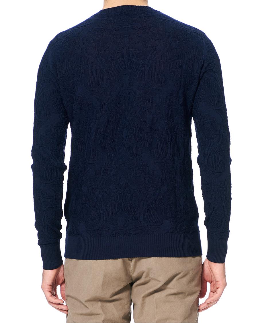 Heren | Truien | Etro | Tonal Embroidery Knitted Sweater Dark Blue