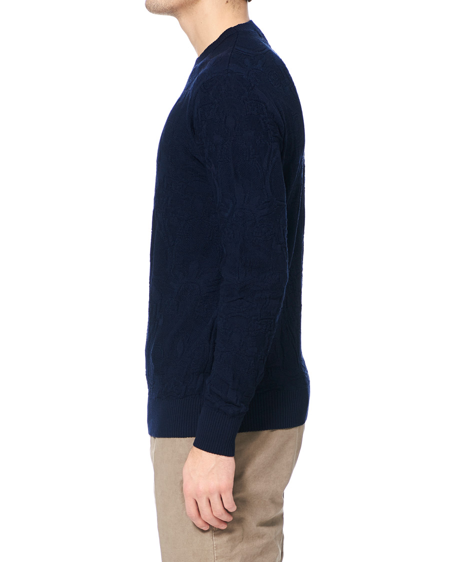 Heren | Truien | Etro | Tonal Embroidery Knitted Sweater Dark Blue