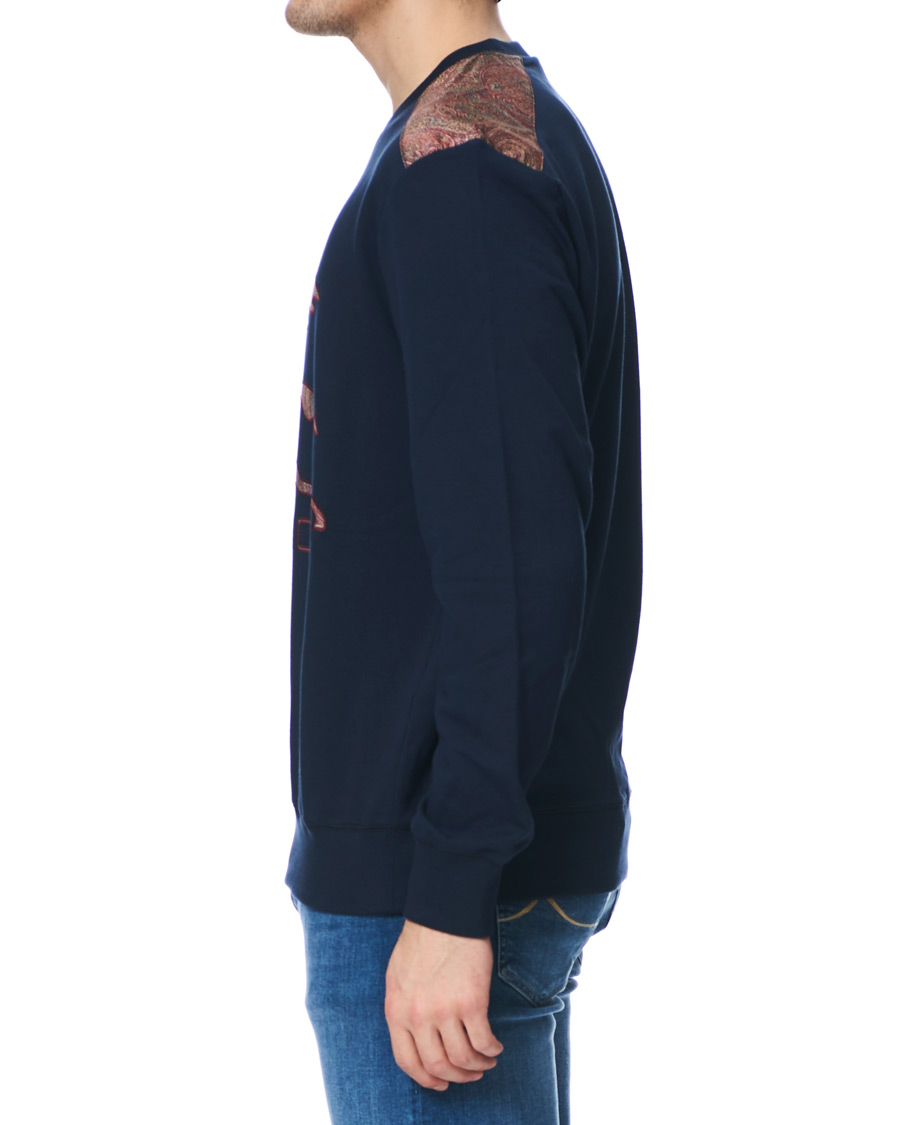 Homme | Pulls Et Tricots | Etro | Pegasus Logo Cotton Sweatshirts Navy