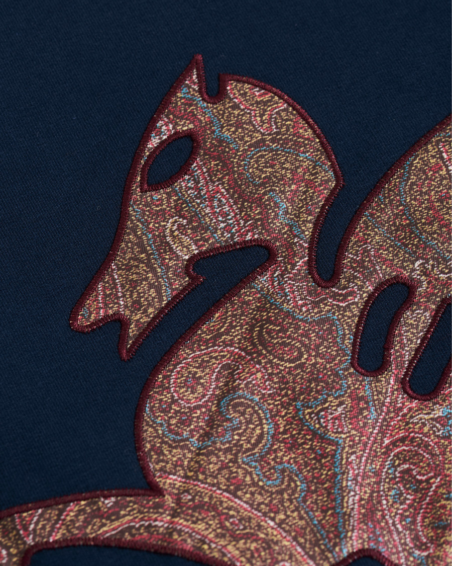 Homme | Pulls Et Tricots | Etro | Pegasus Logo Cotton Sweatshirts Navy