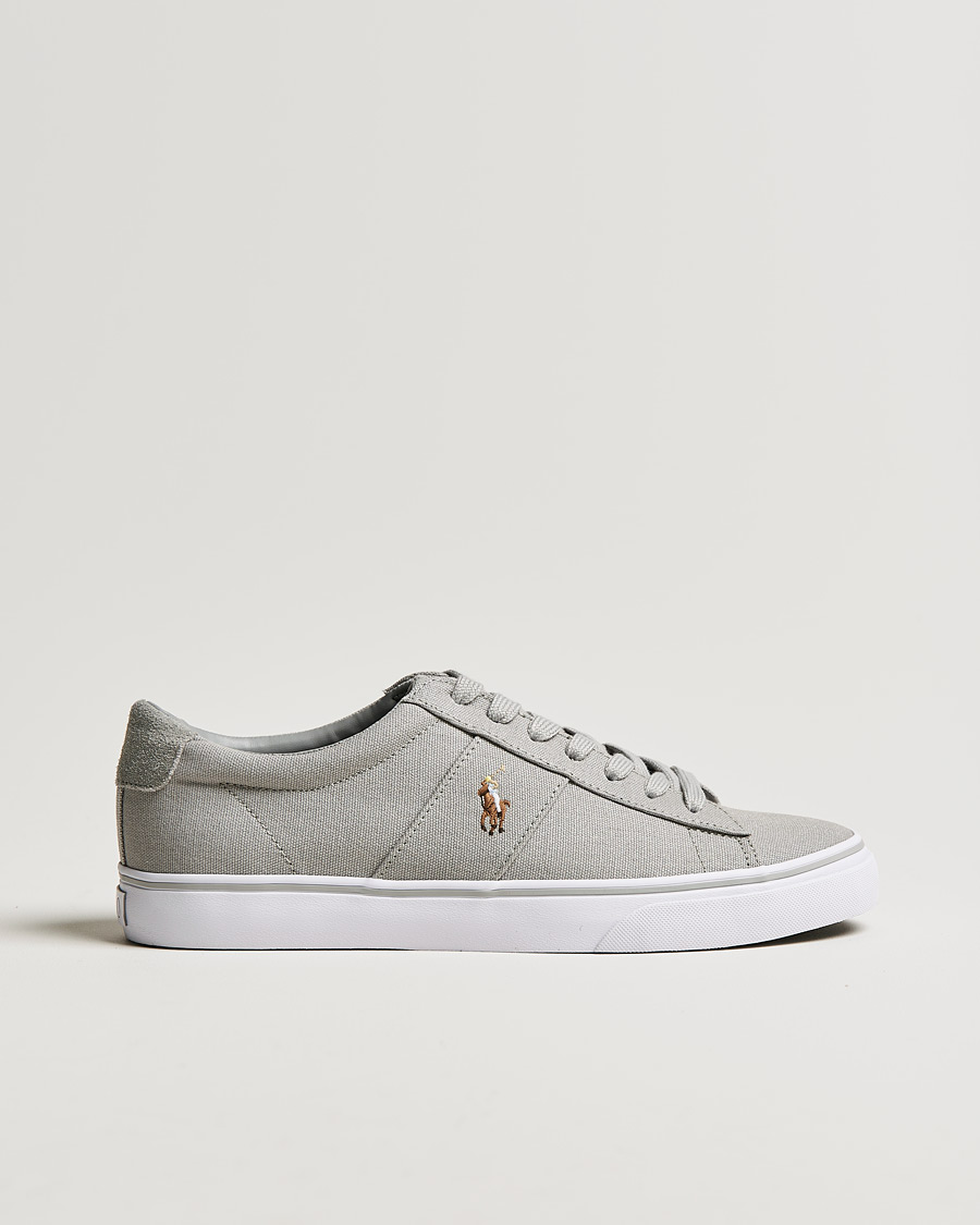 Heren | Polo Ralph Lauren Sayer Canvas Sneaker Soft Grey | Polo Ralph Lauren | Sayer Canvas Sneaker Soft Grey