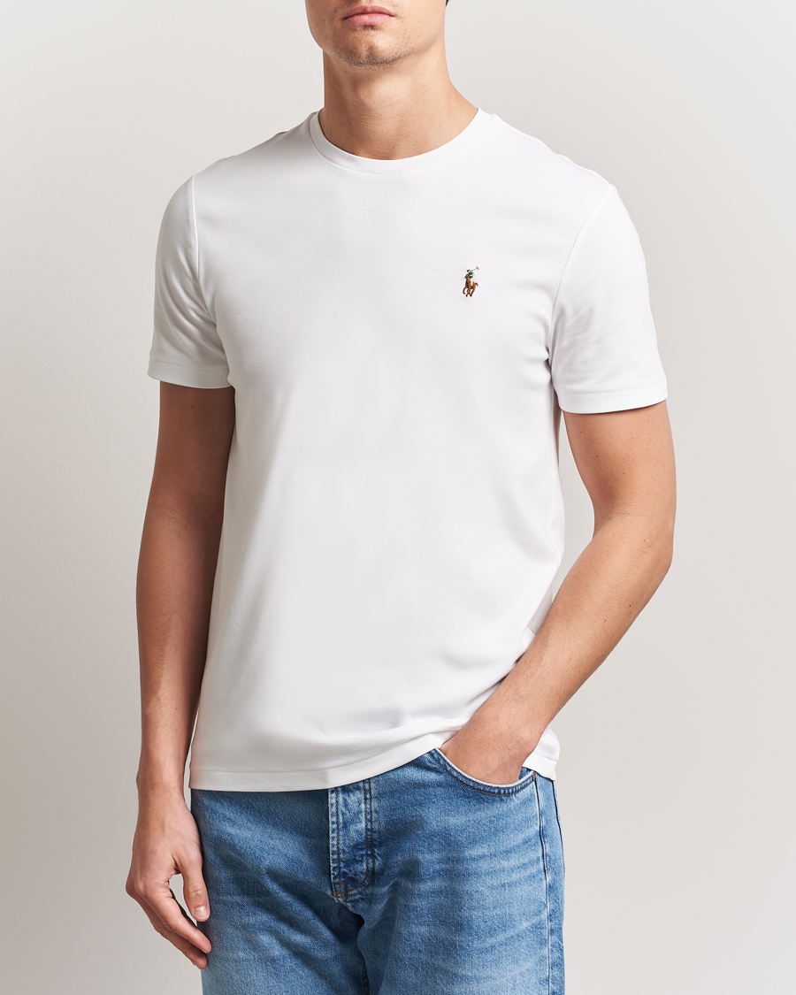 Homme | T-shirts | Polo Ralph Lauren | Luxury Pima Cotton Crew Neck T-Shirt White