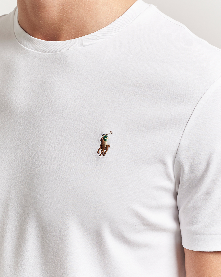 Homme | T-shirts | Polo Ralph Lauren | Luxury Pima Cotton Crew Neck T-Shirt White
