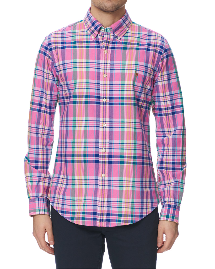 Homme | Chemises | Polo Ralph Lauren | Slim Fit Oxford Check Shirt Resort Rose