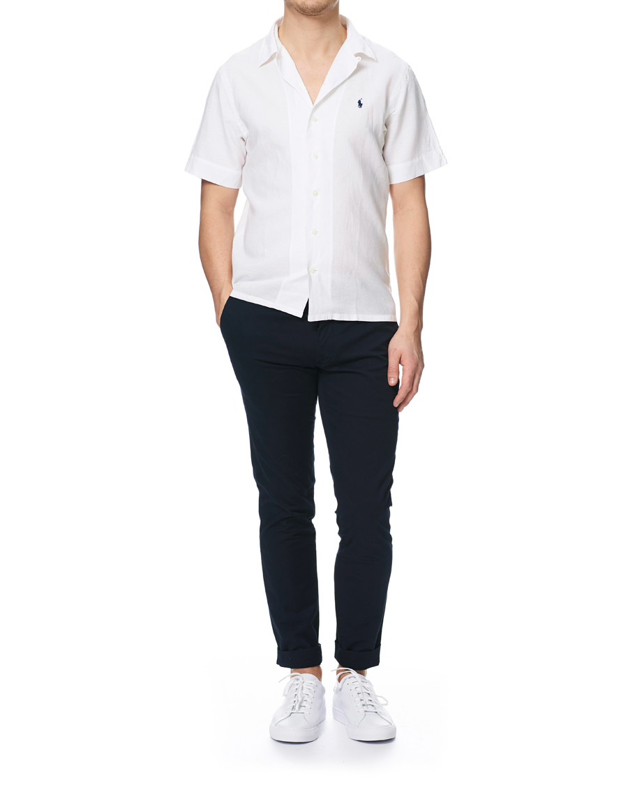 Heren | Overhemden | Polo Ralph Lauren | Custom Fit Camp Collar Short Sleeve Shirt White