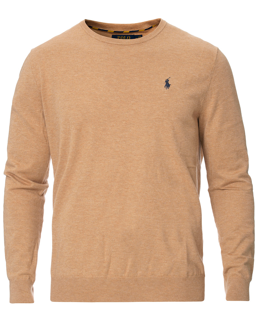 Homme | Pulls Et Tricots | Polo Ralph Lauren | Pima Cotton Crew Neck Pullover Camel Melange