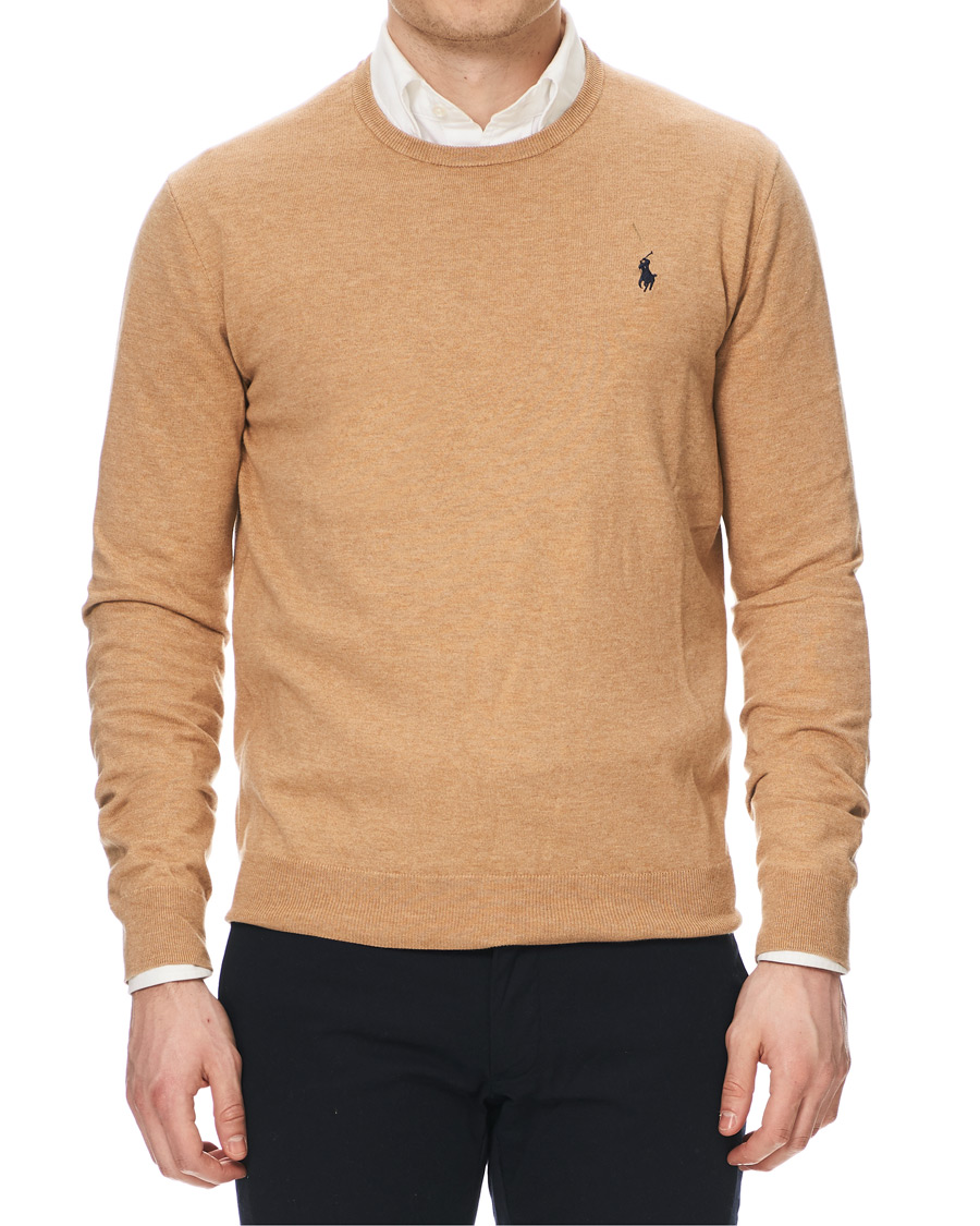 Homme | Pulls Et Tricots | Polo Ralph Lauren | Pima Cotton Crew Neck Pullover Camel Melange