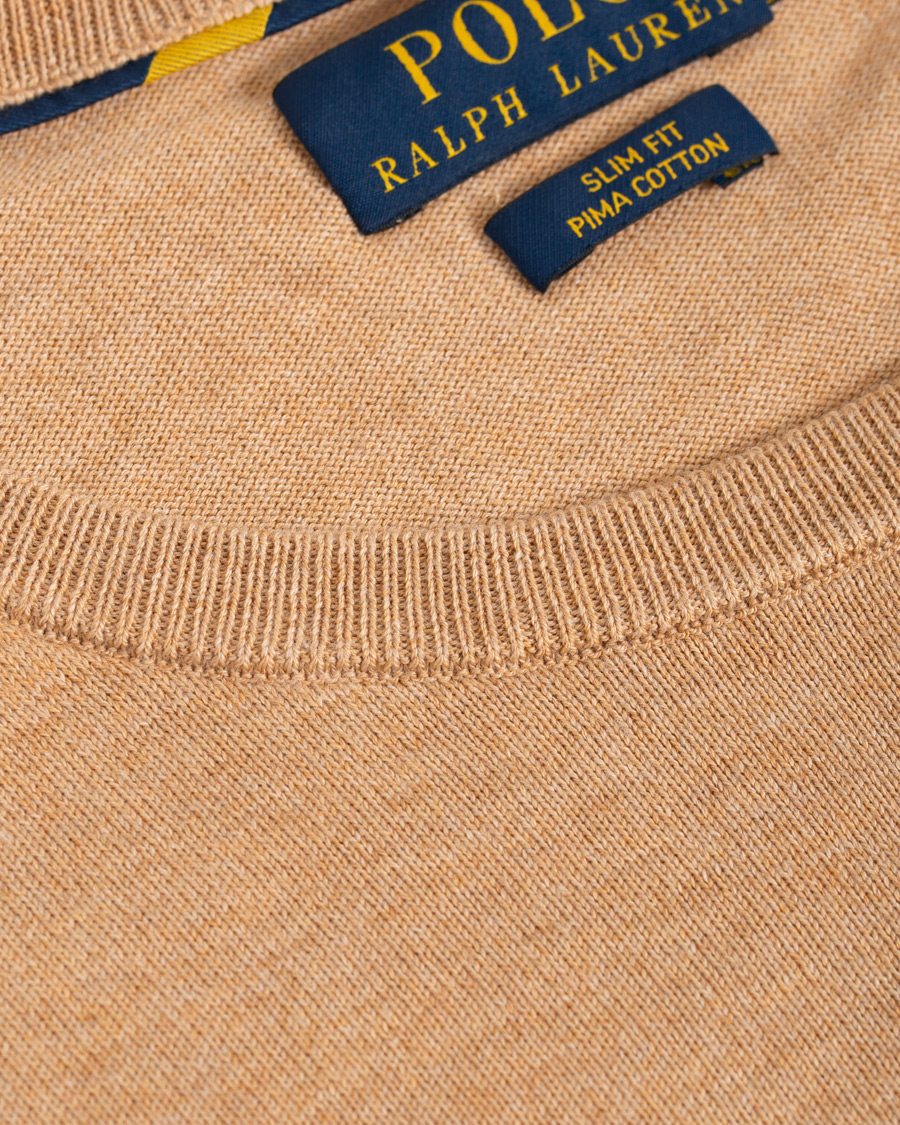 Homme | Pulls Et Tricots | Polo Ralph Lauren | Pima Cotton Crew Neck Pullover Camel Melange