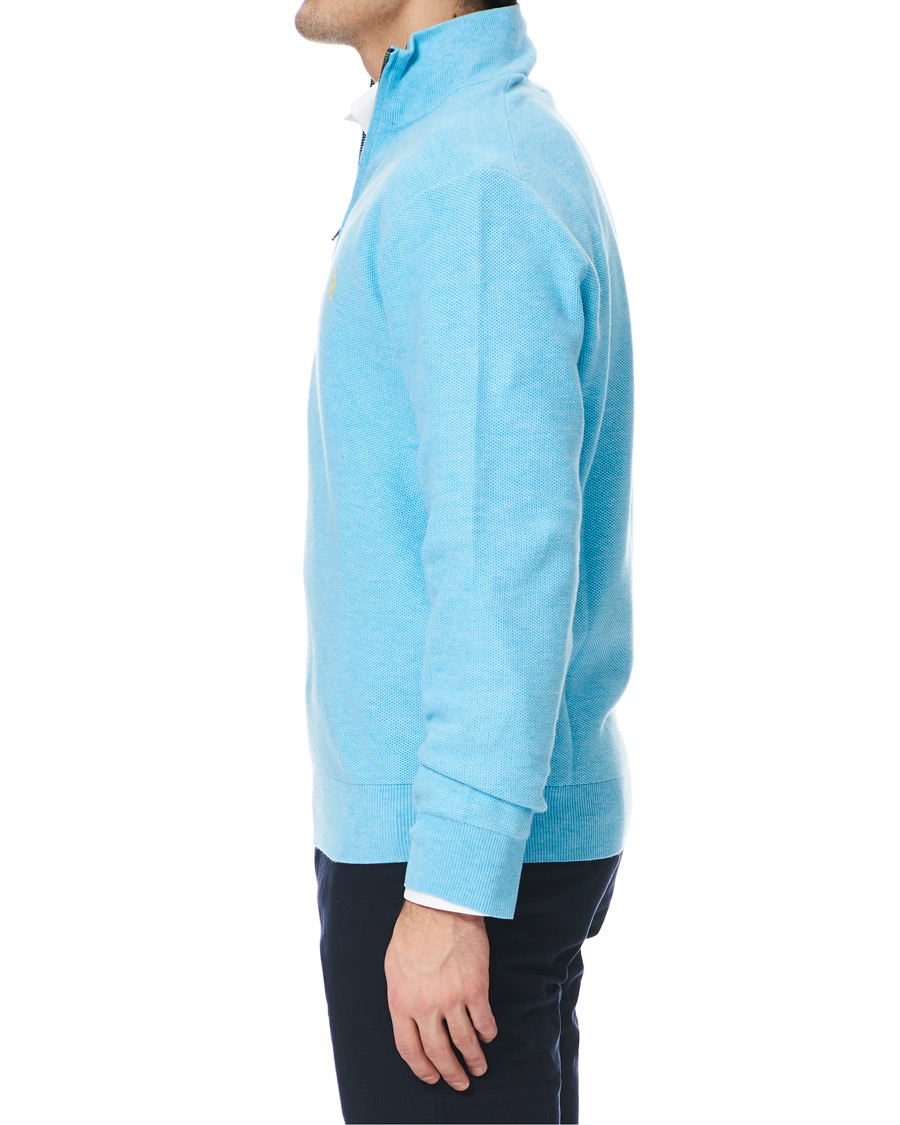 Heren | Truien | Polo Ralph Lauren | Texture Half Zip Light Blue Heather