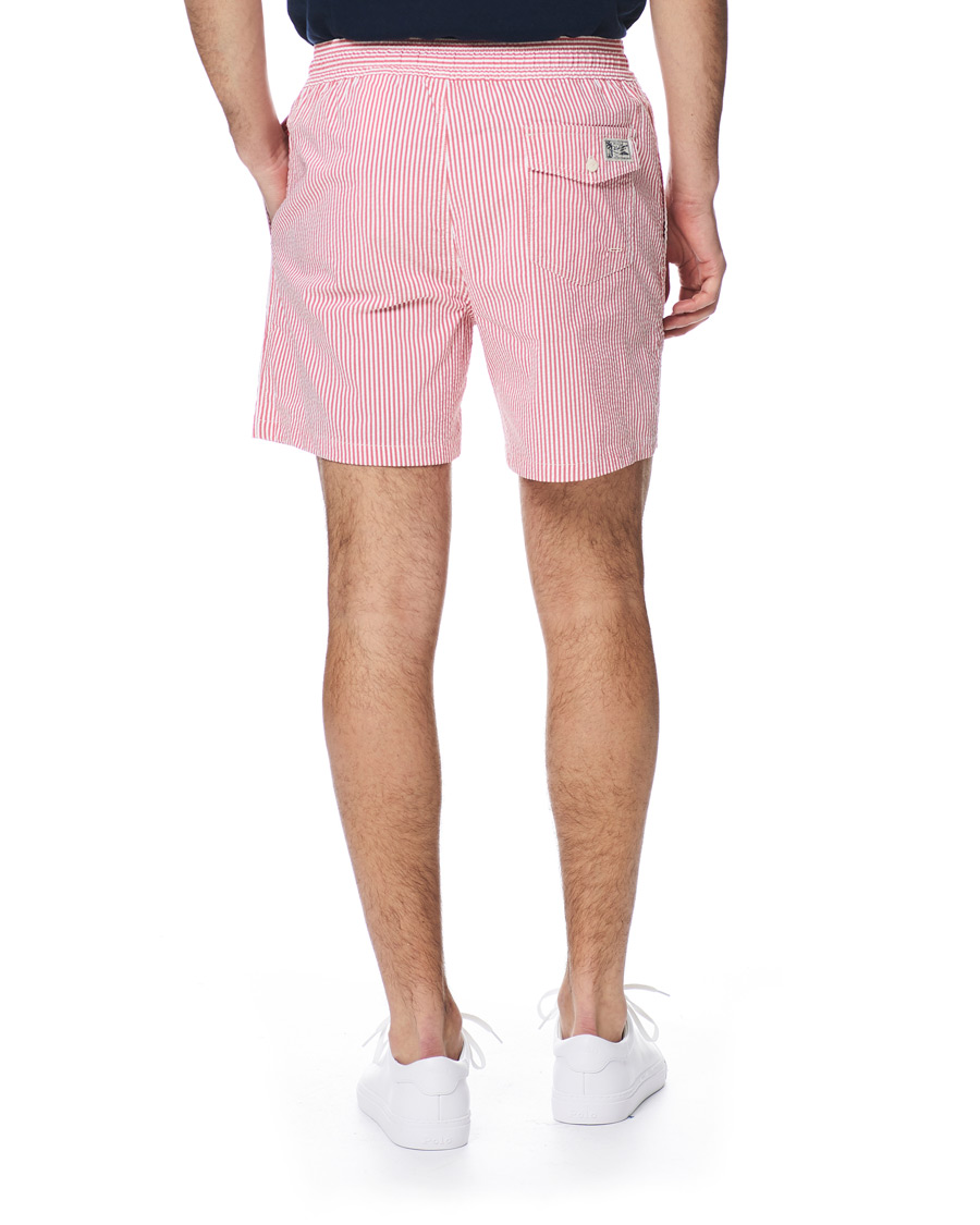 Homme | Maillots De Bain | Polo Ralph Lauren | Seersucker Stripe Swimshorts Red/White