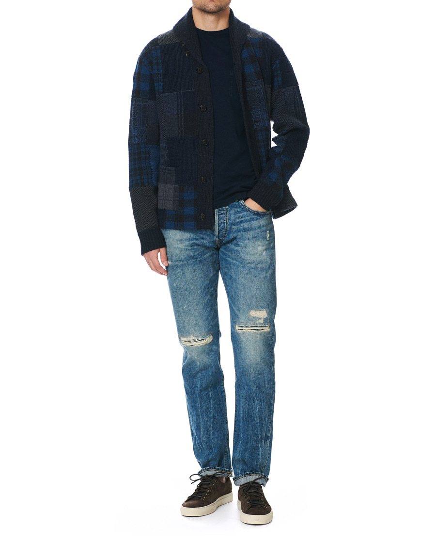 Homme | Pulls Et Tricots | RRL | Hand Stitched Shawl Collar Cardigan Indigo