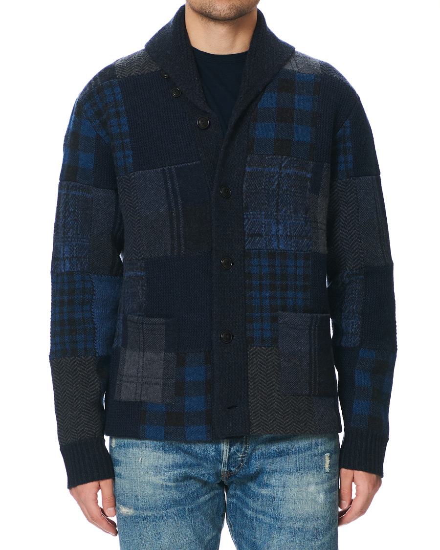 Homme | Pulls Et Tricots | RRL | Hand Stitched Shawl Collar Cardigan Indigo
