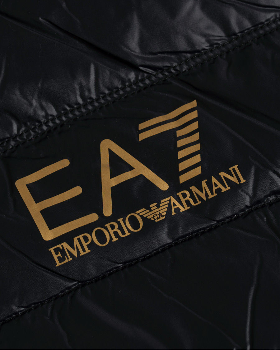 Homme | Manteaux Et Vestes | EA7 | Train Core Light Down Hoodie Jacket Black/Gold