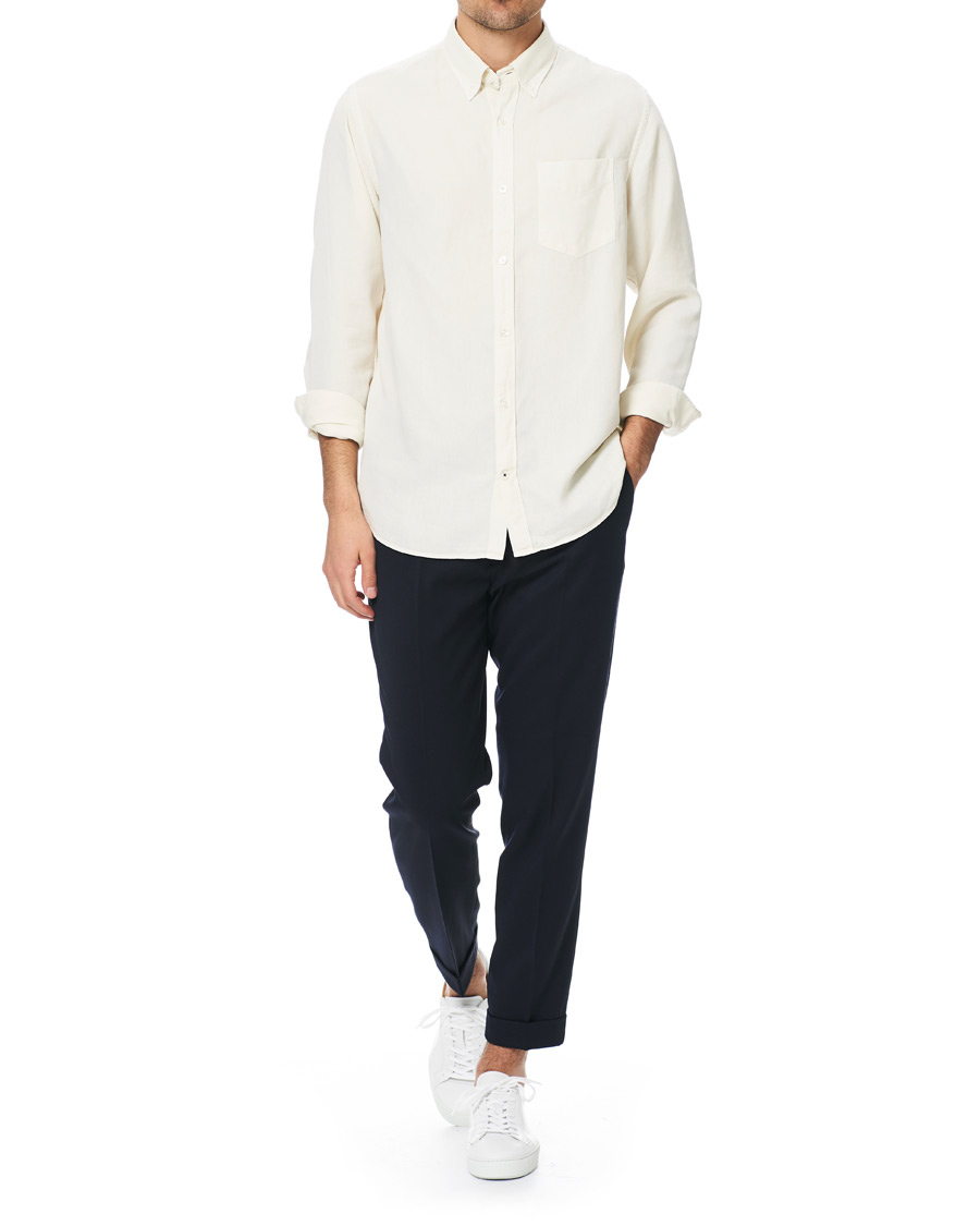 Homme | Chemises | NN07 | Levon Lyocell/Linen Button Down Shirt Vanilla
