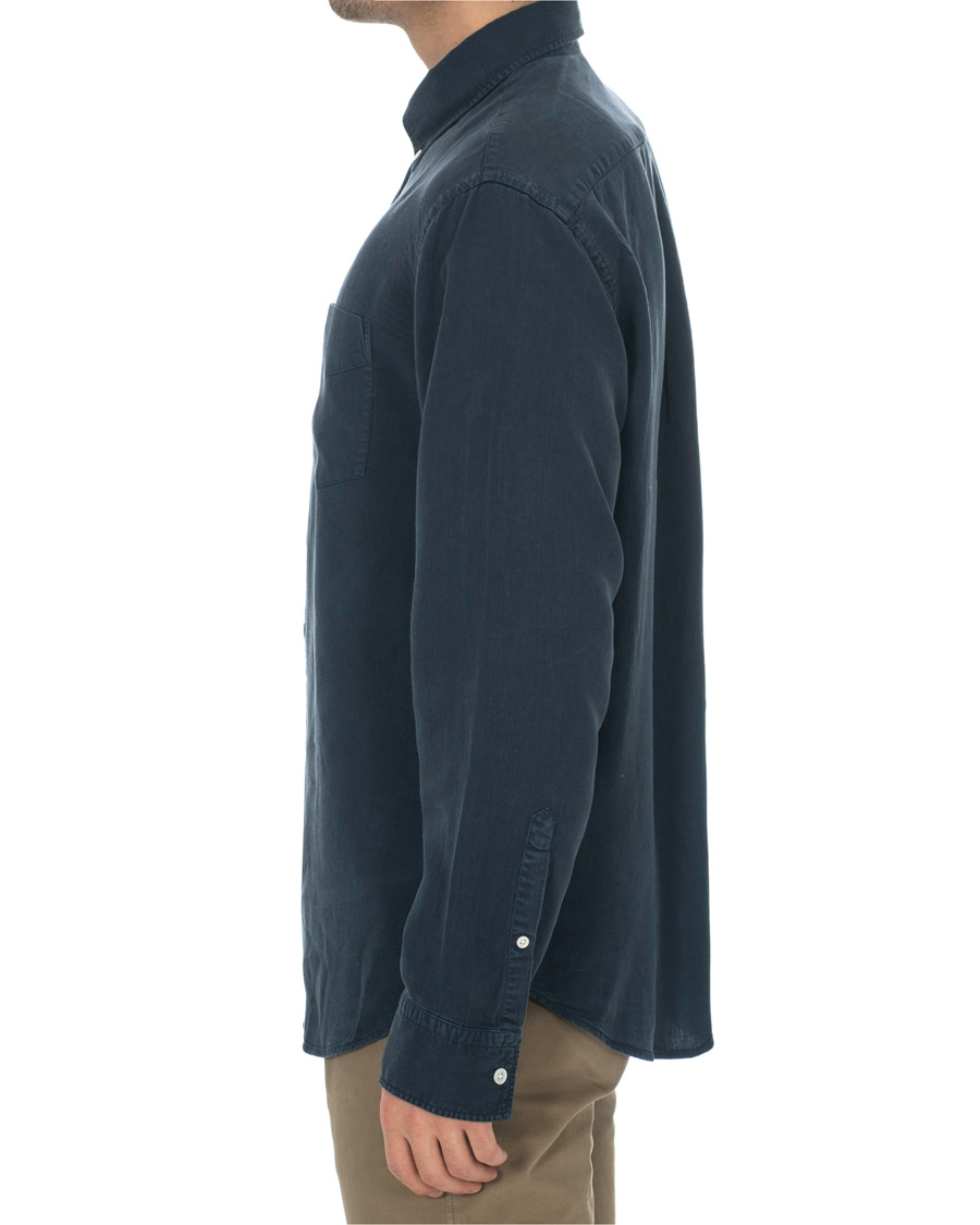 Homme | Chemises | NN07 | Levon Lyocell/Linen Button Down Shirt Navy Blue