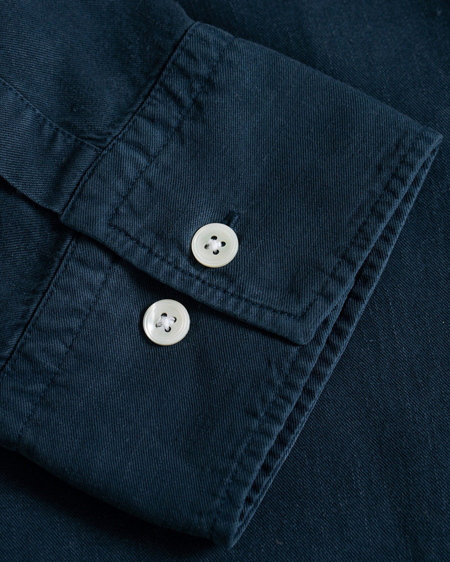 Homme | Chemises | NN07 | Levon Lyocell/Linen Button Down Shirt Navy Blue
