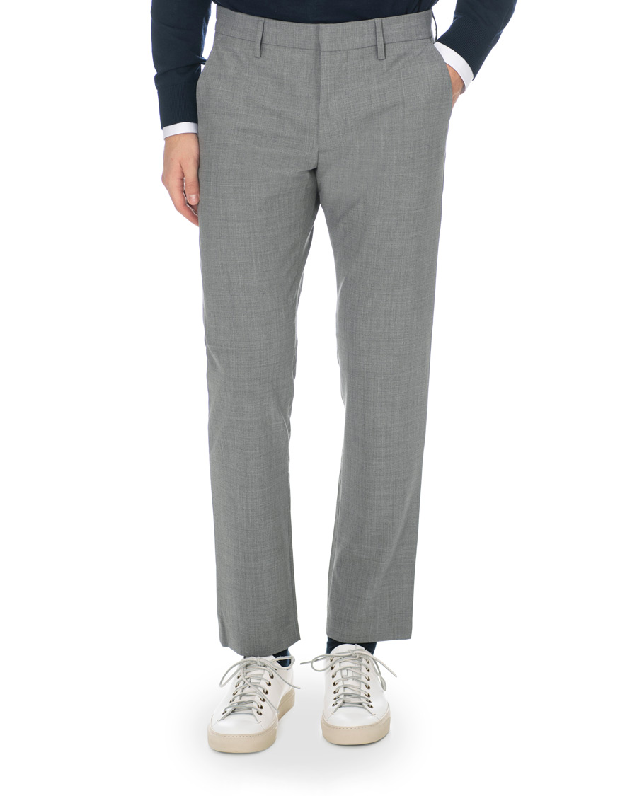 Heren | Broeken | NN07 | Theo Wool Trousers Grey Melange
