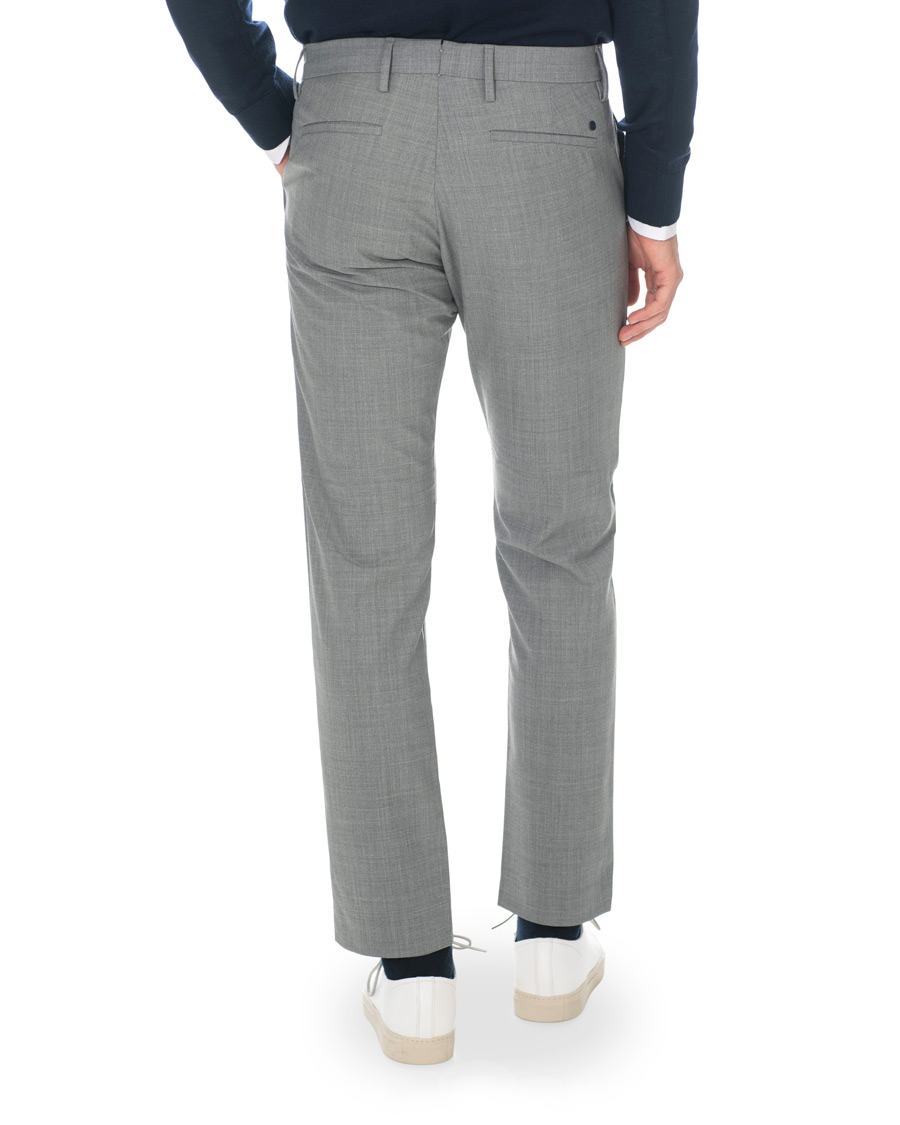 Heren | Broeken | NN07 | Theo Wool Trousers Grey Melange
