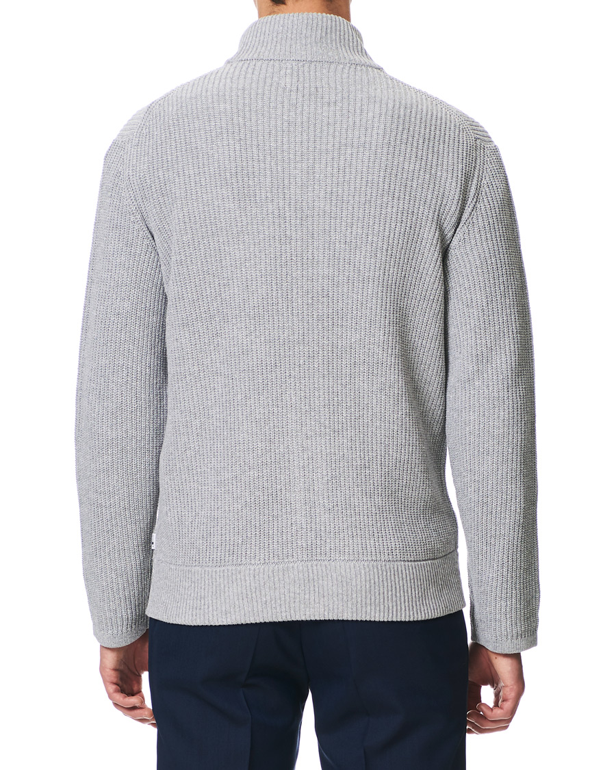 Heren | Truien | NN07 | Piet Full Zip Medium Grey
