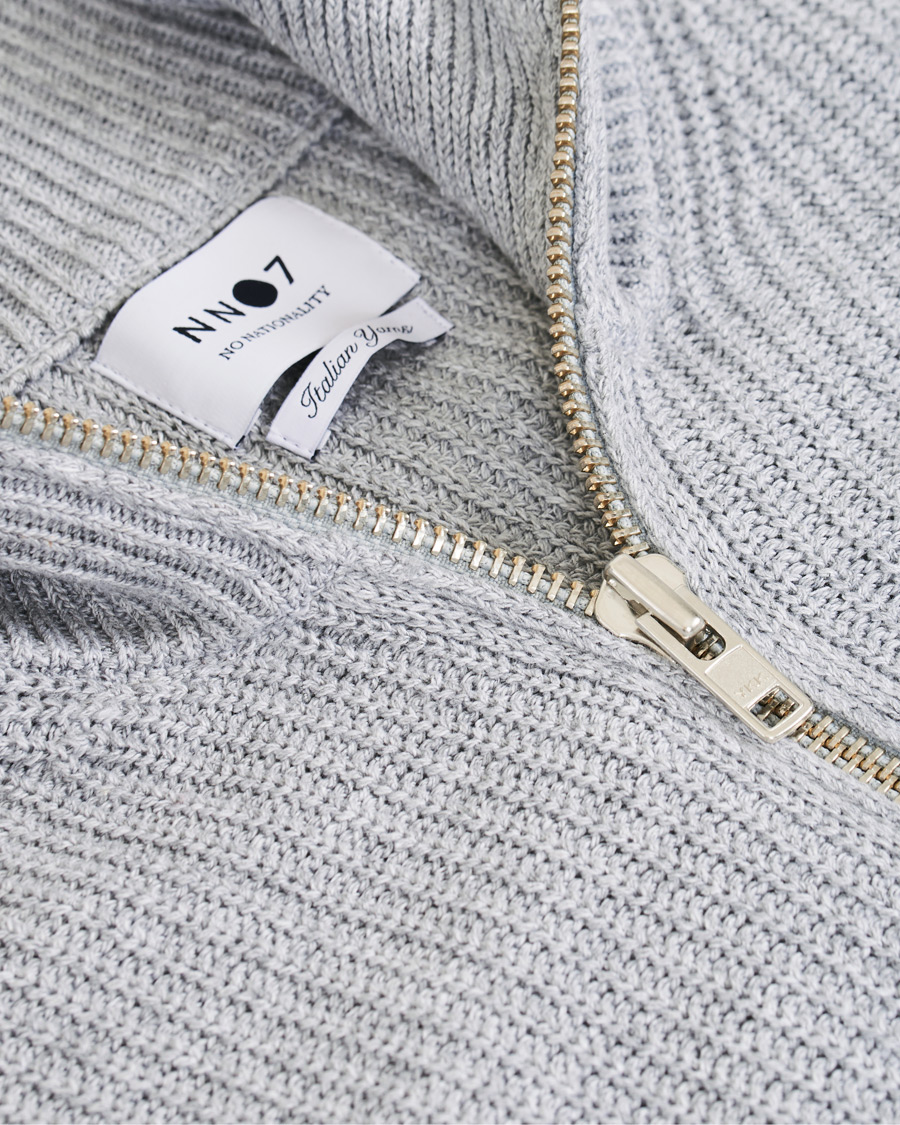 Heren | Truien | NN07 | Piet Full Zip Medium Grey