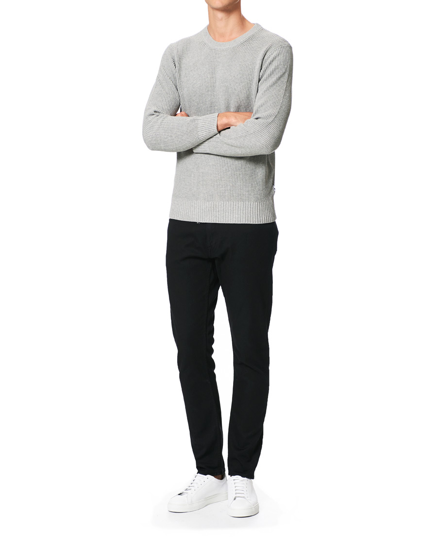 Homme | Pulls Et Tricots | NN07 | Knut Cotton Ribbed Crew Neck Medium Grey