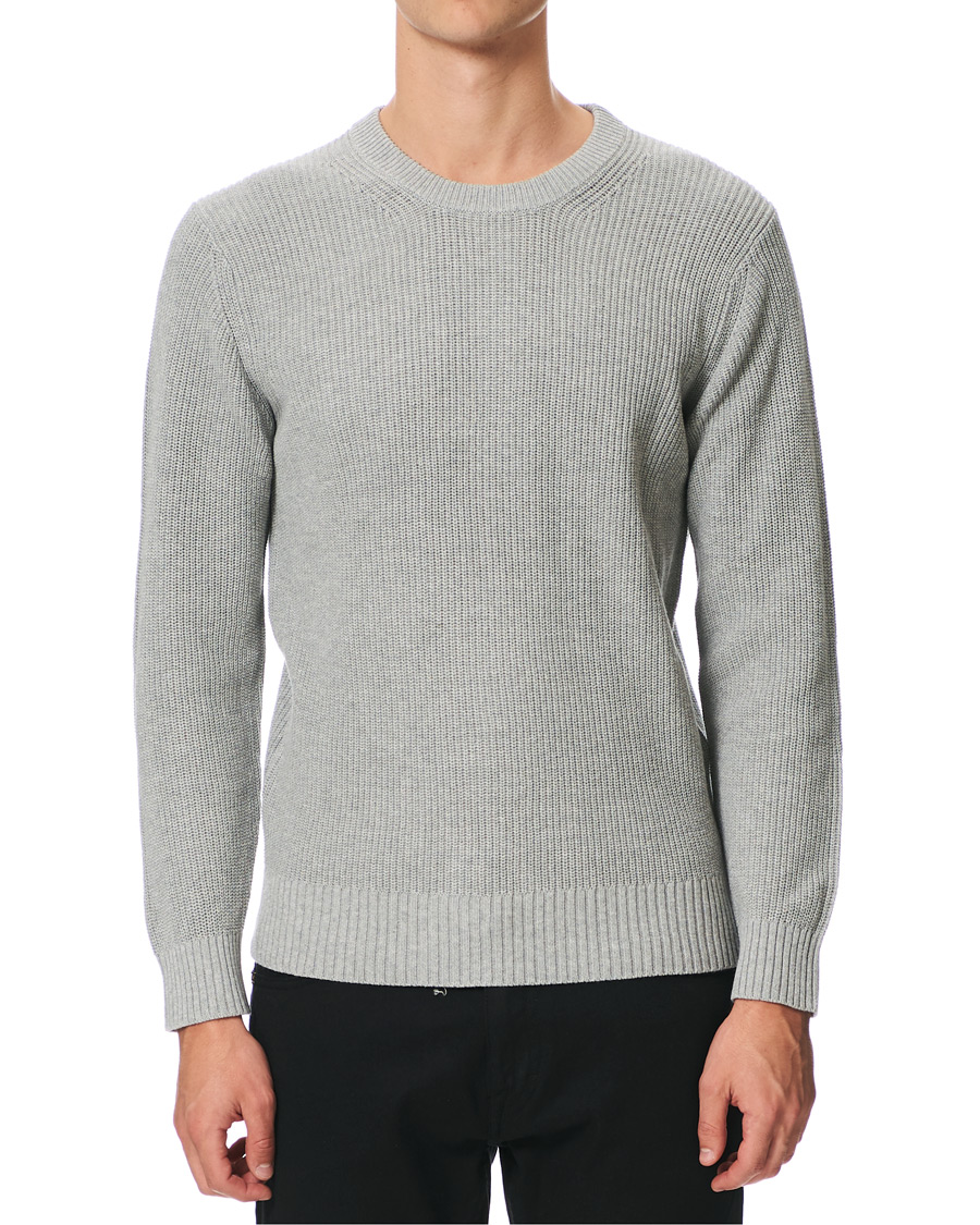 Homme | Pulls Et Tricots | NN07 | Knut Cotton Ribbed Crew Neck Medium Grey