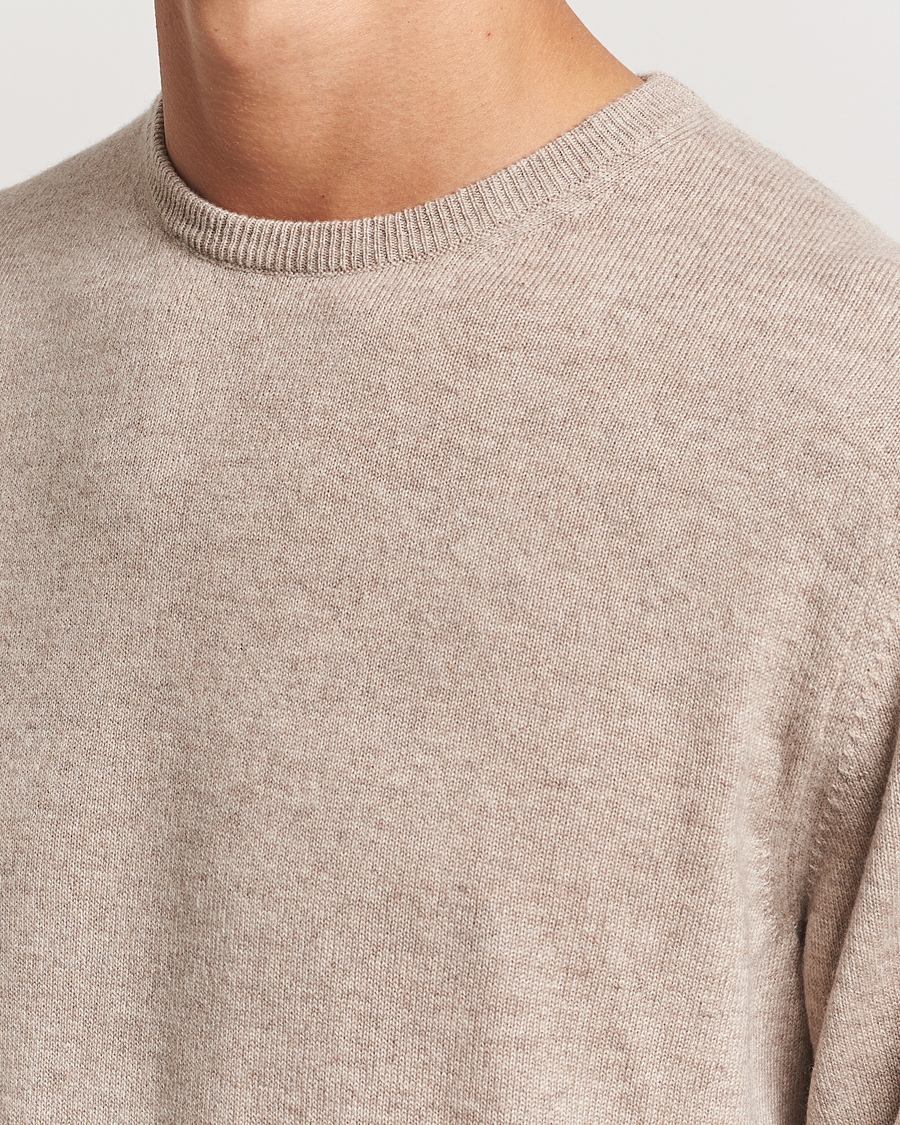 Heren | Truien | Piacenza Cashmere | Cashmere Crew Neck Sweater Beige