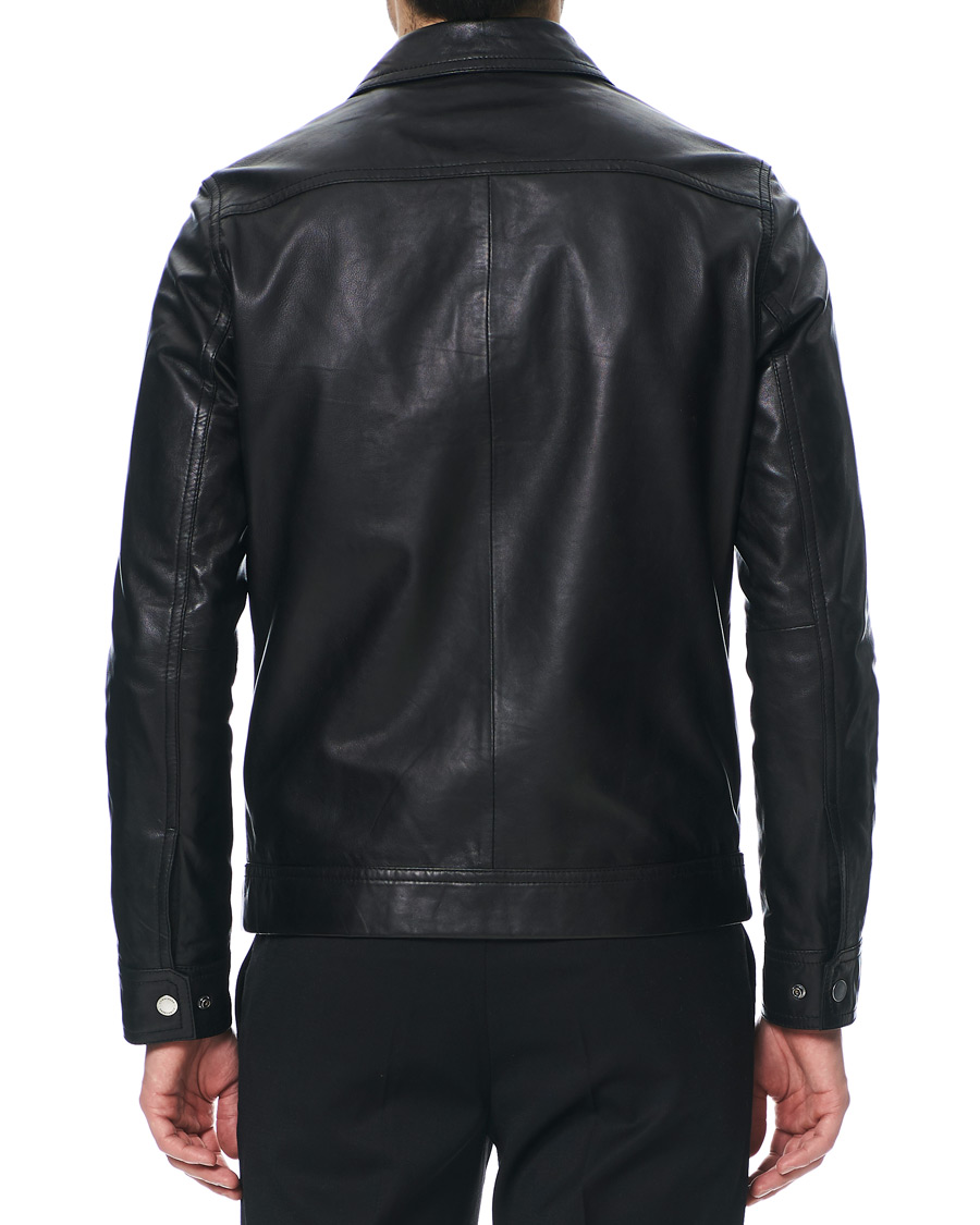 Homme | Manteaux Et Vestes | J.Lindeberg | Matt Leather Jacket Black