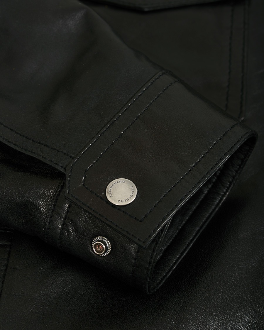 Homme | Manteaux Et Vestes | J.Lindeberg | Matt Leather Jacket Black