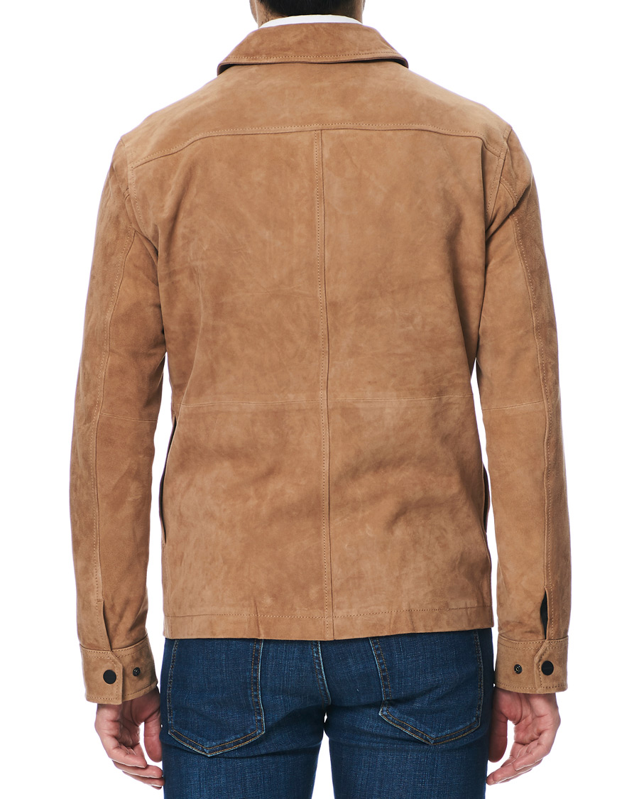 Homme | Manteaux Et Vestes | J.Lindeberg | Jonah Zip Suede Jacket Flat Brown