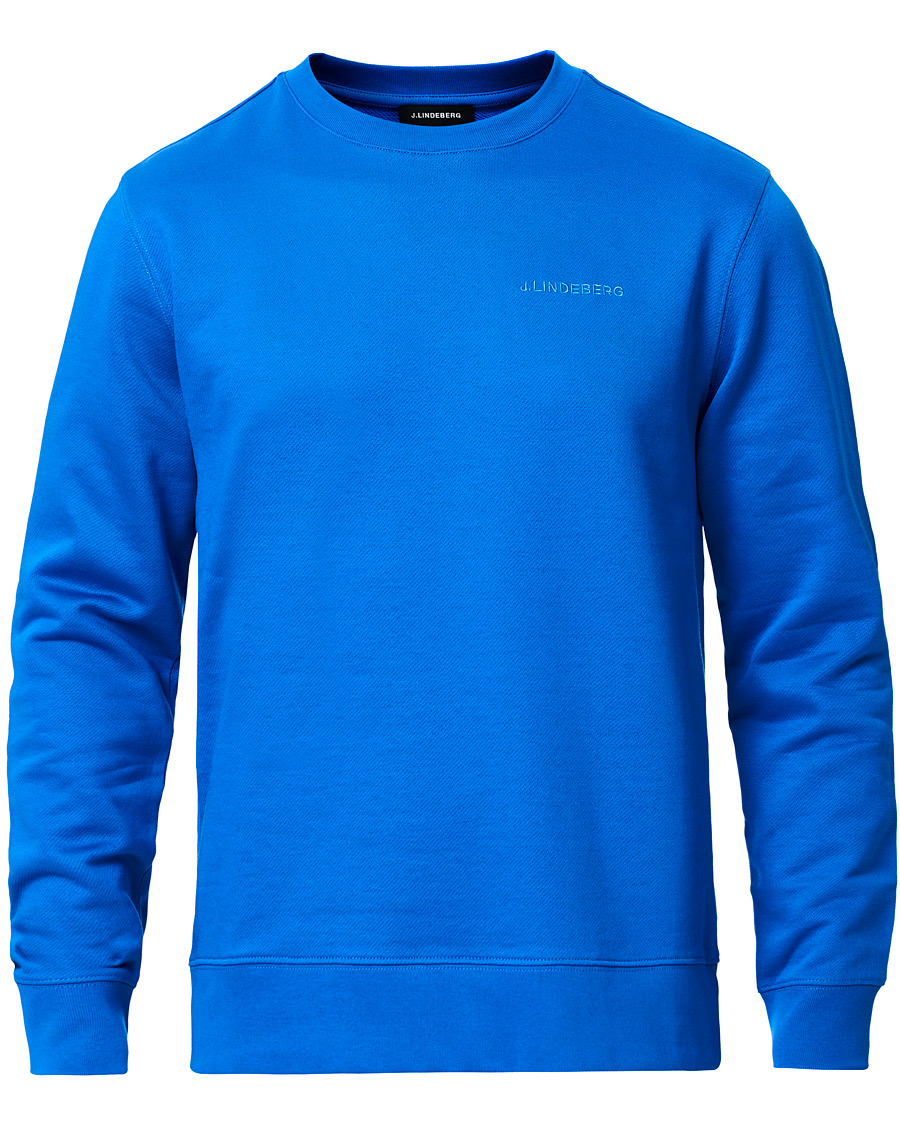 Heren | Truien | J.Lindeberg | Throw Crew Neck Sweatshirt Yale Blue