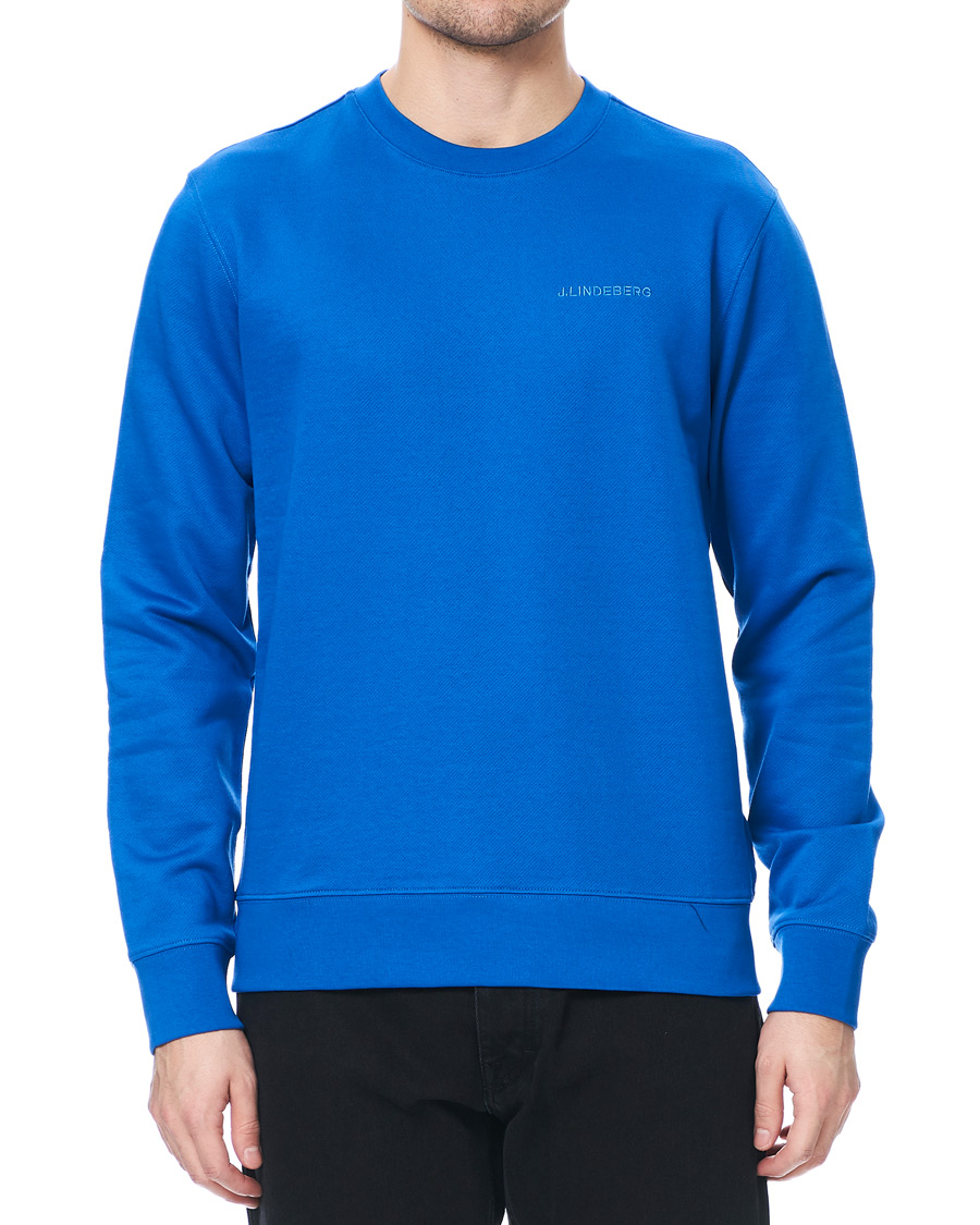Heren | Truien | J.Lindeberg | Throw Crew Neck Sweatshirt Yale Blue