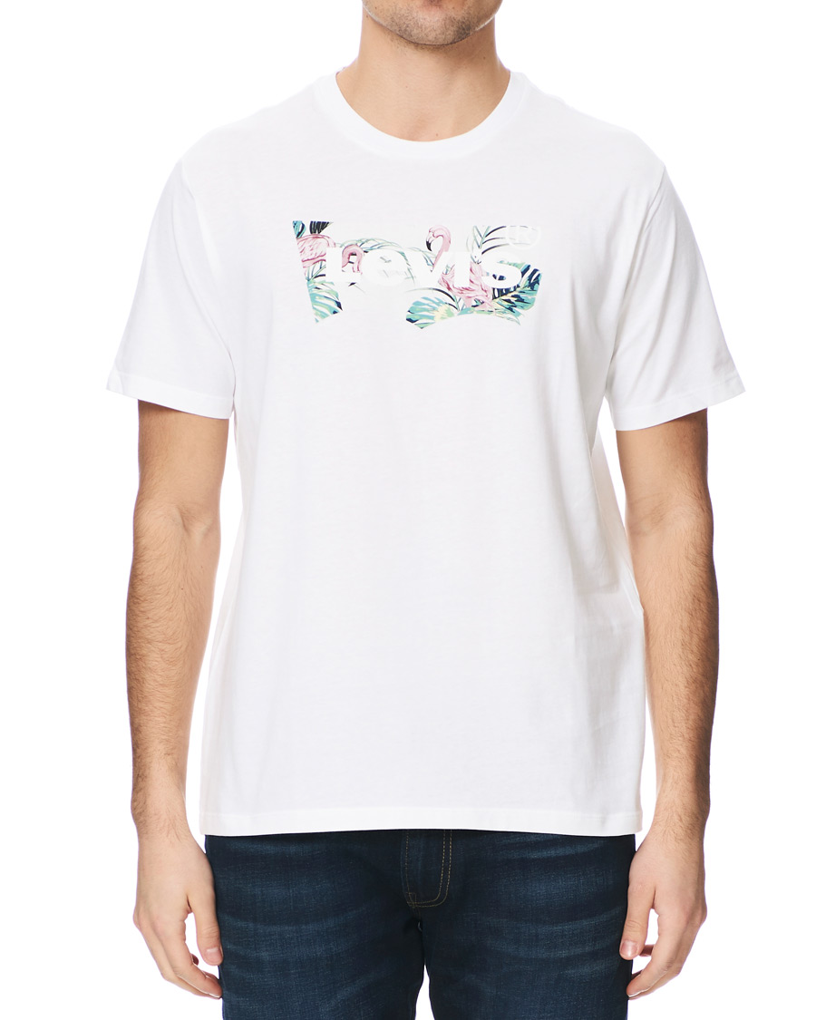 Homme | T-shirts | Levi's | Flamingo Batwing Crew Neck Tee White