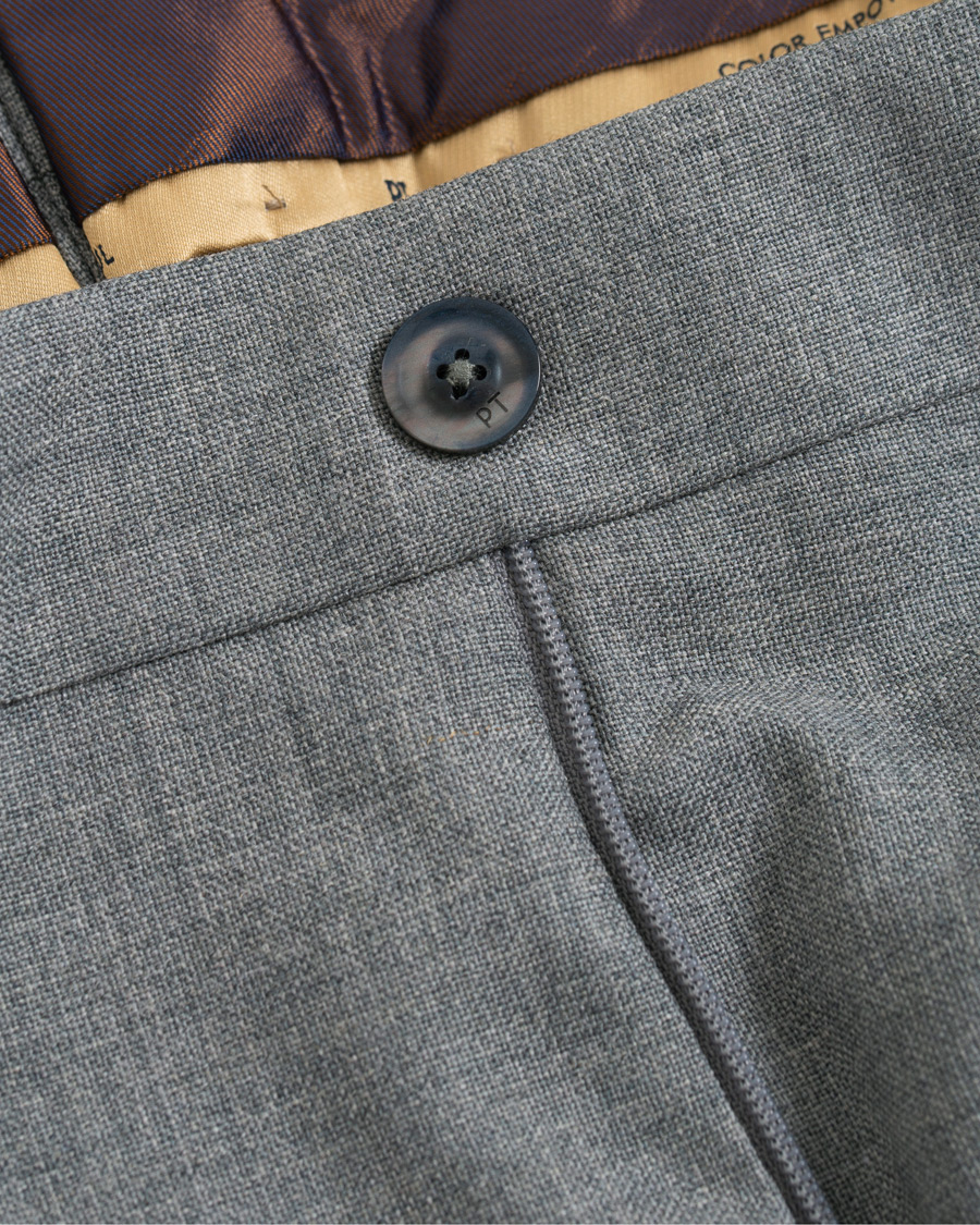 Homme | Pantalons | PT01 | Gentleman Fit Pleated Wool Trousers Light Grey