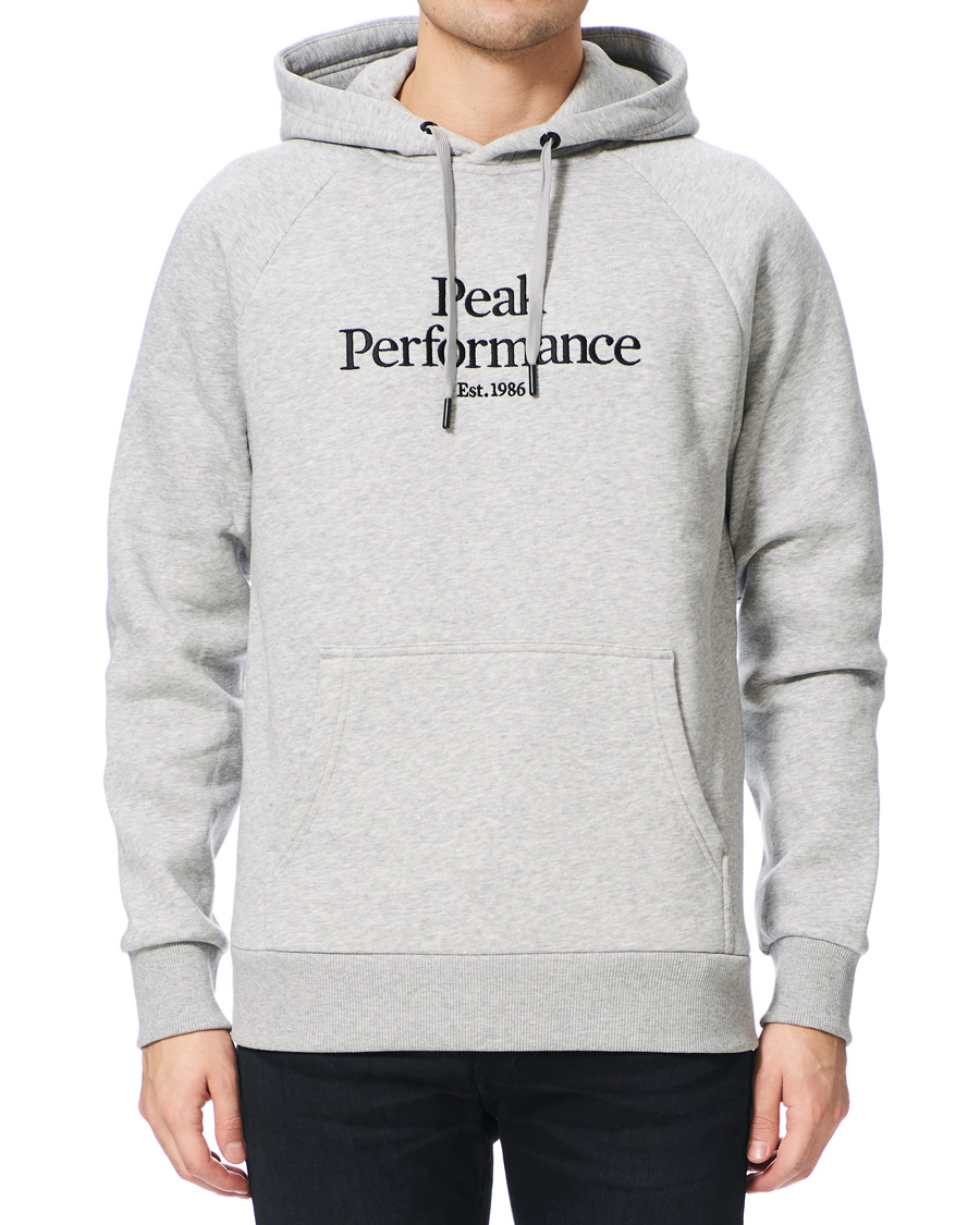 Heren | Truien | Peak Performance | Original Logo Hoodie Medium Grey Heather